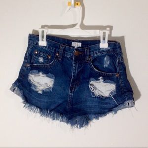 Denim shorts